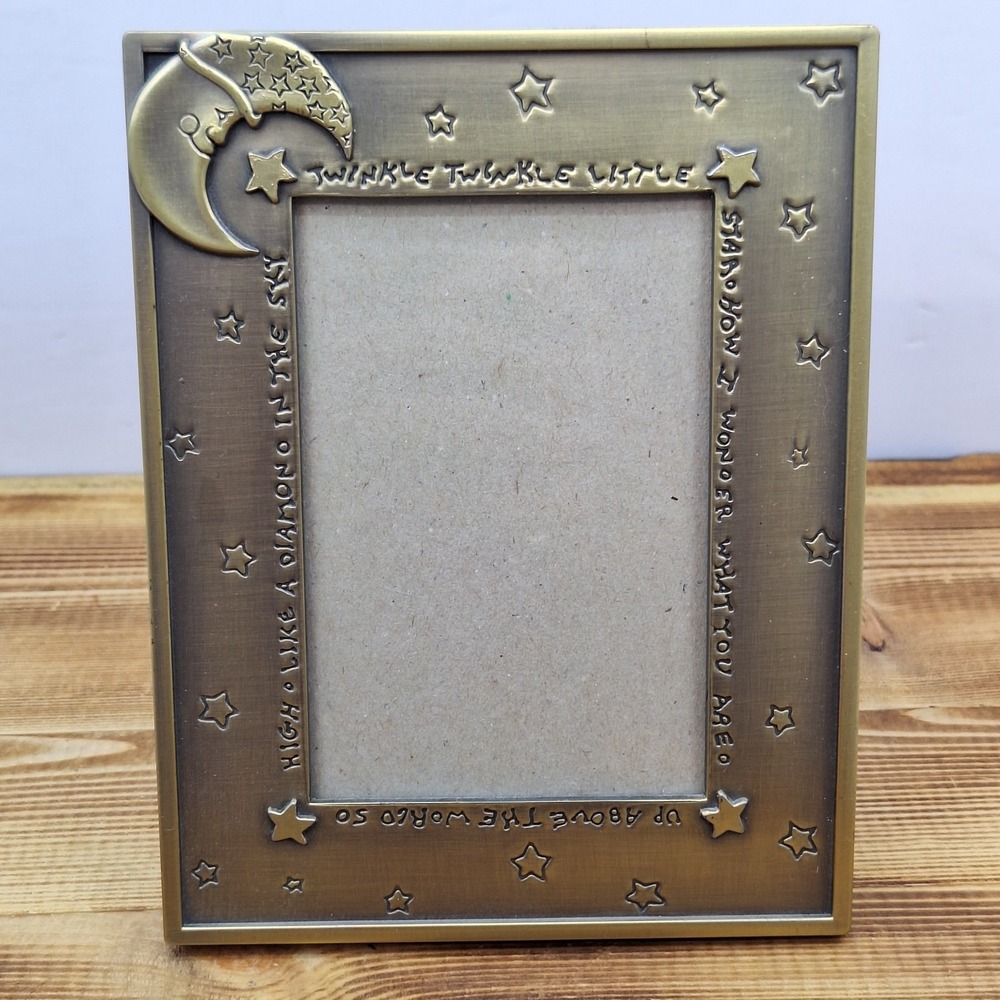 Twinkle Little Star Metal‎ Picture Frame for 3x4.5" Photo Burnes of Boston Moon